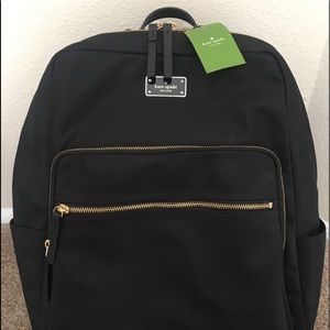 Kate Spade Black Avenue Hilo Nylon Backpack